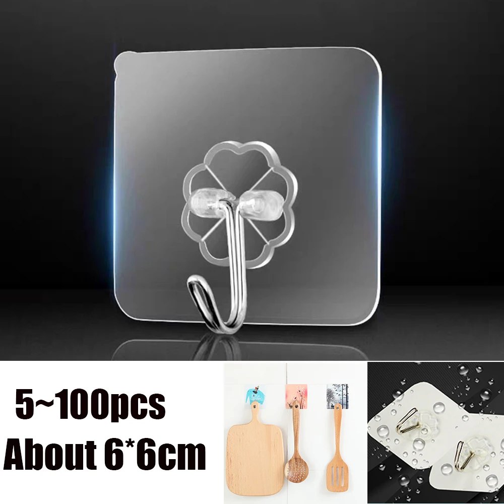 5-100PCS Self Adhesive Transparent Sticker Hooks Door Wall Hooks Transparent Multi-Purpose Key Towel Hook for Bathroom Kitchen
5-100PCS Self Adhesive Transparent Sticker Hooks Door Wall Hooks Transparent Multi-Purpose Key Towel Hook for Bathroom Kitchen