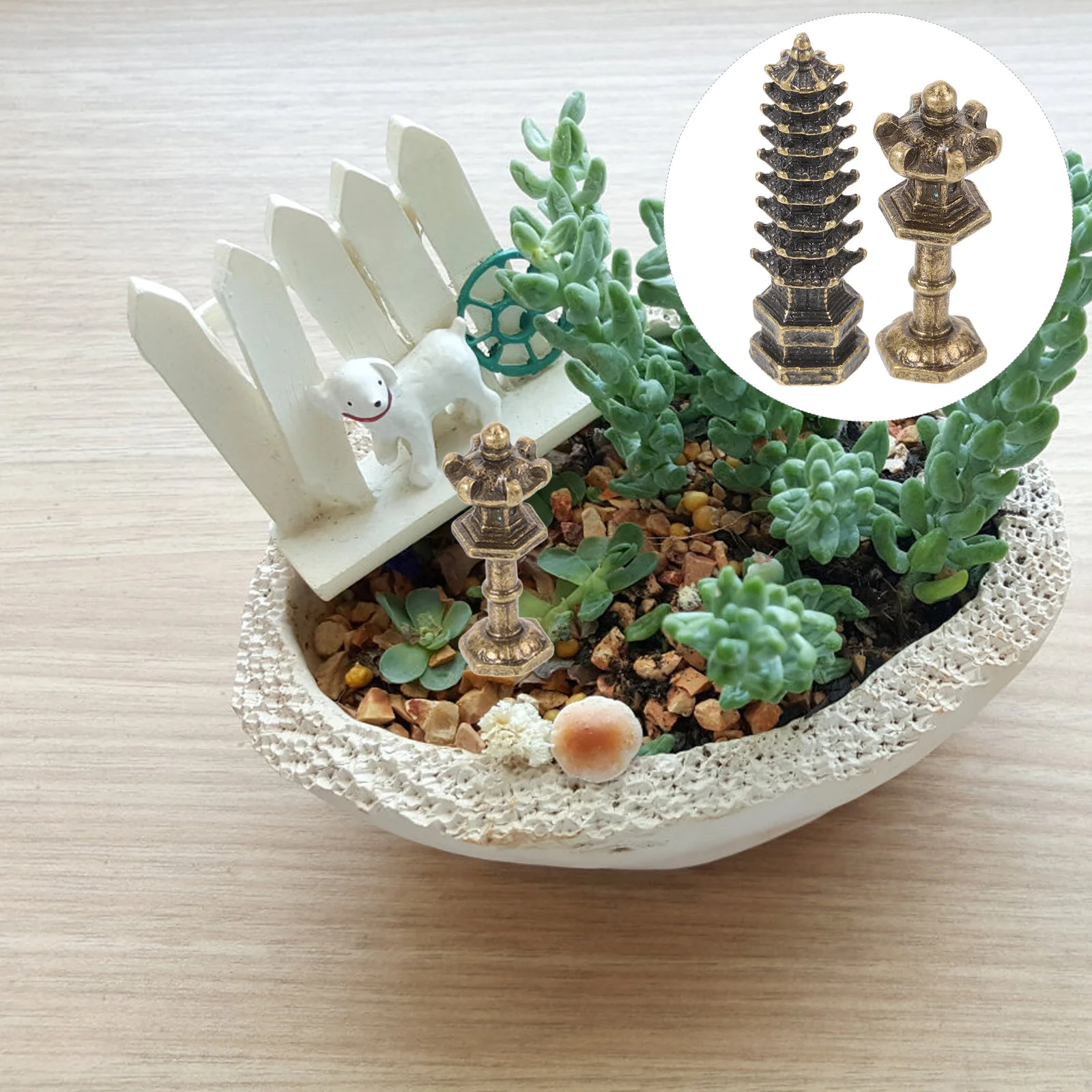 2pcs Lantern Decorative Micro Landscape Ornament Durable Fine Workmanship Miniature Tower Home Desktop Garden
2pcs Lantern Decorative Micro Landscape Ornament Durable Fine Workmanship Miniature Tower Home Desktop Garden