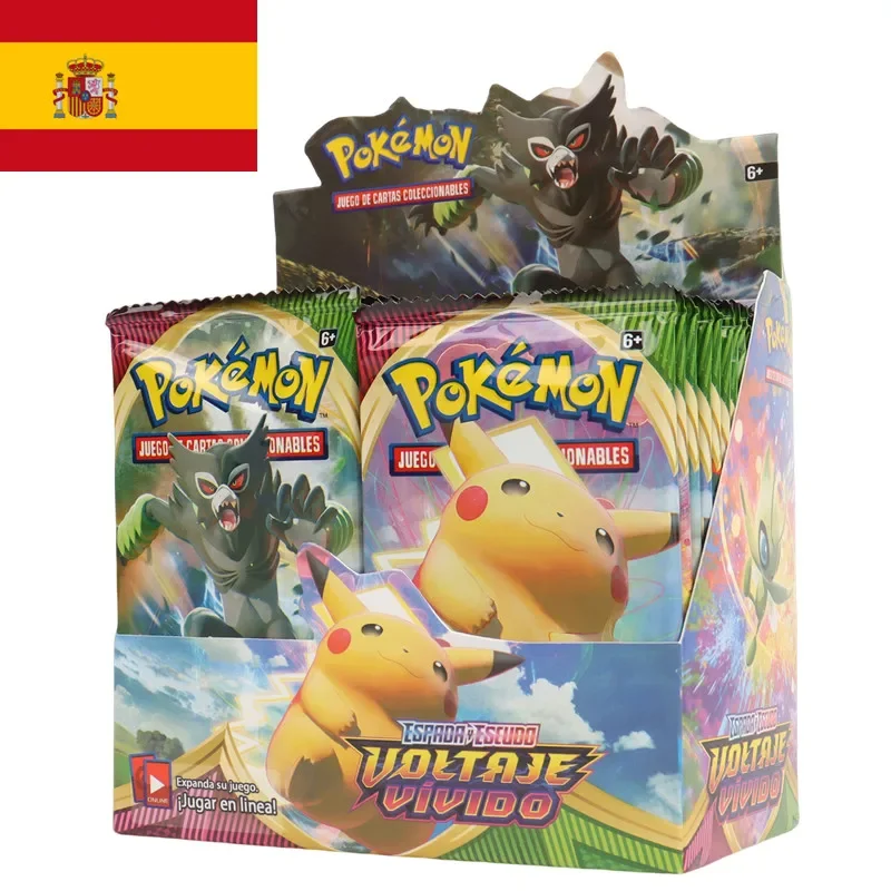40/360Pcs Spanish Version Pokémon Card TCG: Sword shield Vivid Voltage Booster Box Pokemon Cards 36 Pack Box Gifts
40/360Pcs Spanish Version Pokémon Card TCG: Sword shield Vivid Voltage Booster Box Pokemon Cards 36 Pack Box Gifts
