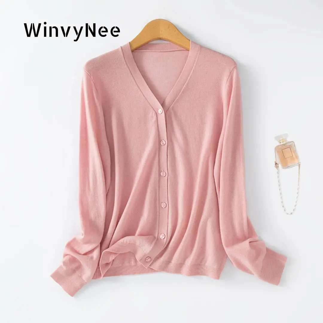 Женский кардиган WinvyNee из камвольной шерсти с V-образным вырезом, на одной пуговице, с длинными рукавами, весна-осень, повседневный классический трикотажный базовый предмет гардероба B1757007A
Женский кардиган WinvyNee из камвольной шерсти с V-образным вырезом, на одной пуговице, с длинными рукавами, весна-осень, повседневный классический трикотажный базовый предмет гардероба B1757007A