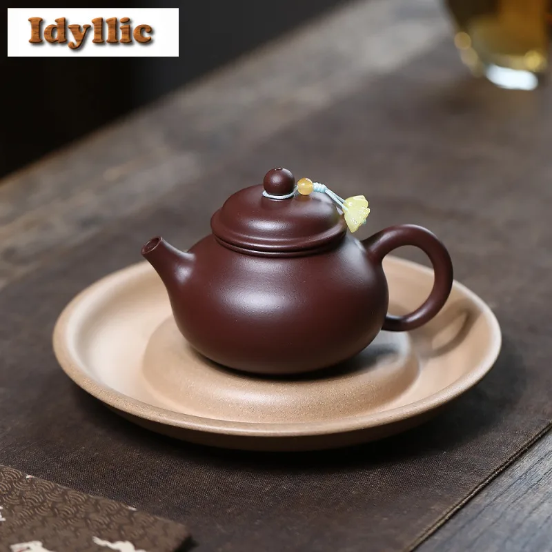 150 мл классические чайники из фиолетовой глины Исин, горшок ручной работы Rong Tian, сырая руда, фиолетовый чайник с грязью Zhu, чайный сервиз Zisha, украшения, принадлежности 
150 мл классические чайники из фиолетовой глины Исин, горшок ручной работы Rong Tian, сырая руда, фиолетовый чайник с грязью Zhu, чайный сервиз Zisha, украшения, принадлежности