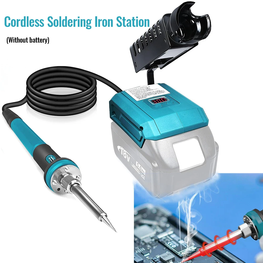 Cordless Soldering Iron 60W Wireless Electric Soldering Iron Welding Tool Stand Tip Temperature Fast for Makita 18V 20V Battery
Cordless Soldering Iron 60W Wireless Electric Soldering Iron Welding Tool Stand Tip Temperature Fast for Makita 18V 20V Battery