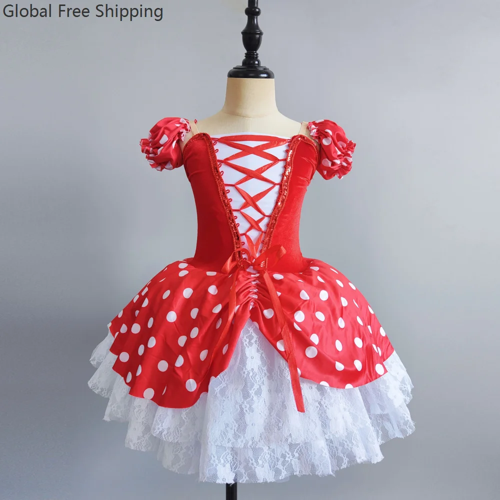 Professional Tutu Ballet Performance Girls Lace Ballet Costume Child Polka Dot Princess Tutu Dress Dancing Kids Red Ballerina
Professional Tutu Ballet Performance Girls Lace Ballet Costume Child Polka Dot Princess Tutu Dress Dancing Kids Red Ballerina