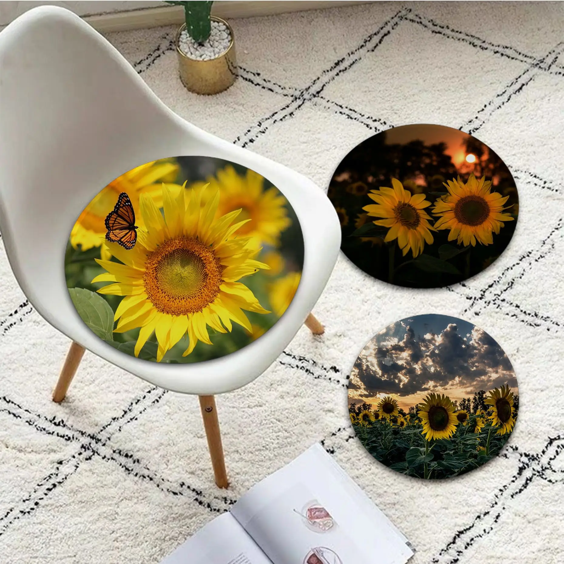 Sunflower Cushion Mat Tie Rope Chair Cushion Soft Office Car Seat Comfort Breathable 45x45cm Cushion Pads
Sunflower Cushion Mat Tie Rope Chair Cushion Soft Office Car Seat Comfort Breathable 45x45cm Cushion Pads