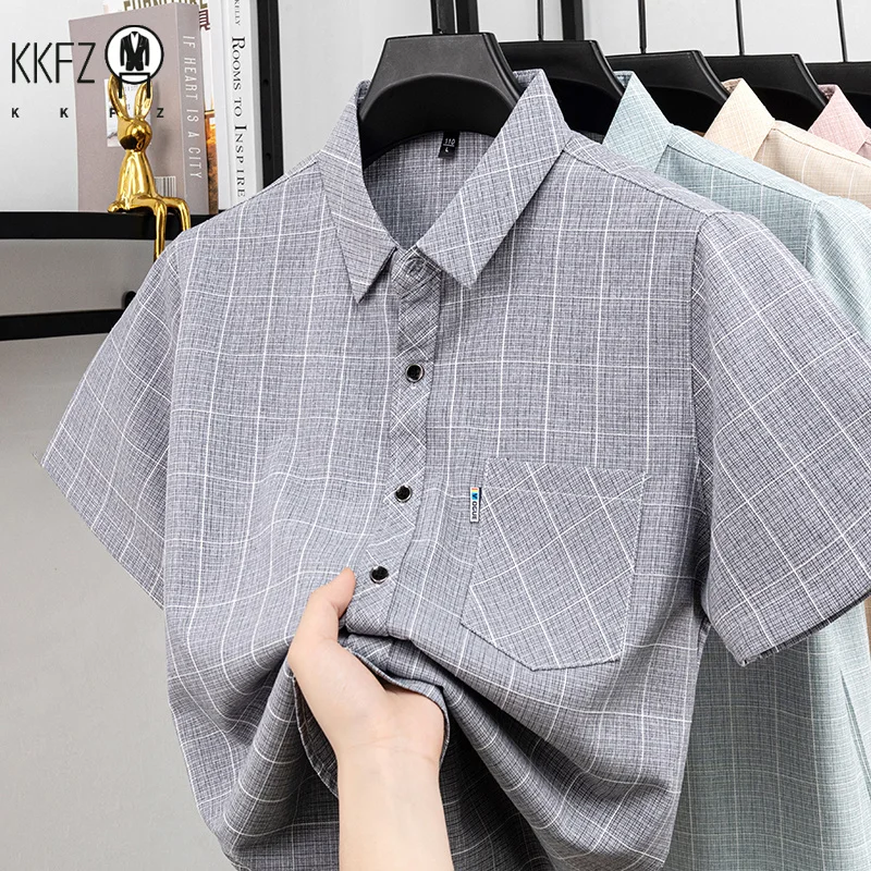 Mens Regular Fit Plaid Pattern Short Sleeve Shirt Turn Down Collar Tops For Men Daily Office And Work
Mens Regular Fit Plaid Pattern Short Sleeve Shirt Turn Down Collar Tops For Men Daily Office And Work
