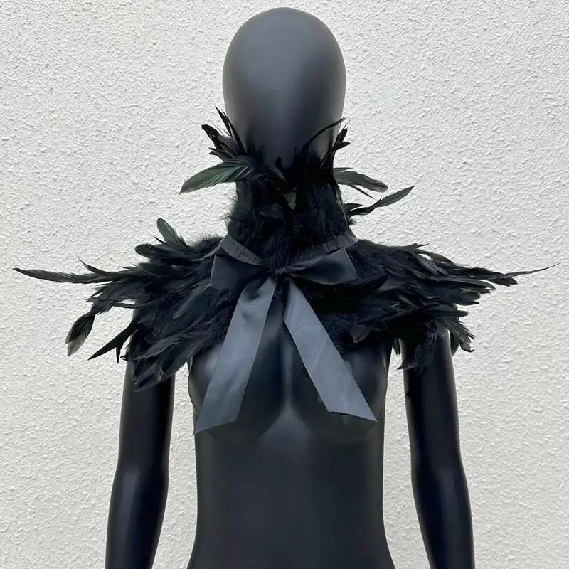Halloween Party Feather Shawl Double Layered Cape Fake Collar Multicolor Cross-Border Costume Accessories Fashionable Dancewear
Halloween Party Feather Shawl Double Layered Cape Fake Collar Multicolor Cross-Border Costume Accessories Fashionable Dancewear