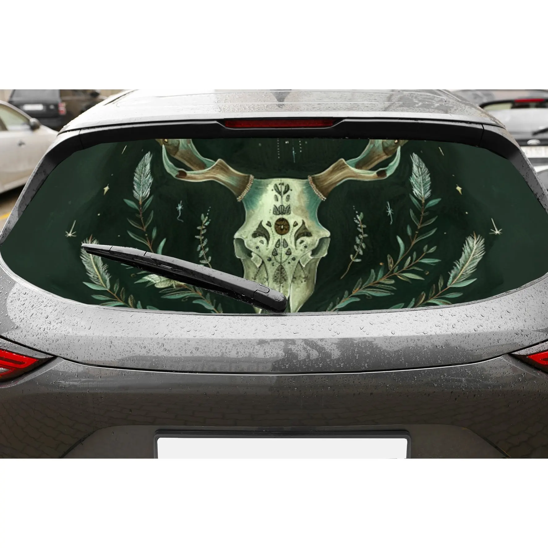 Mystical Deer Skull PVC Perforated Car Vinyl Wraps, Privacy Enhancing Design for Rear Window, Car Rear Windshield Sticker for Mo
Mystical Deer Skull PVC Perforated Car Vinyl Wraps, Privacy Enhancing Design for Rear Window, Car Rear Windshield Sticker for Mo
