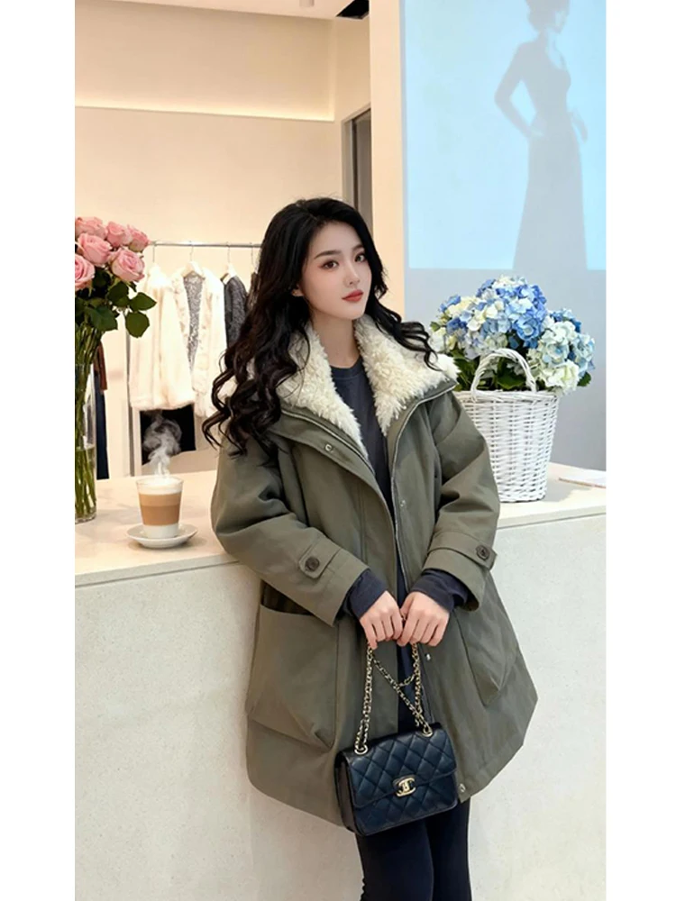 Sli Faionable Cotton Jaet Women's Winter Slimming Design Versatile New Sle Elegance Clothes Fur Collar Top
Sli Faionable Cotton Jaet Women's Winter Slimming Design Versatile New Sle Elegance Clothes Fur Collar Top