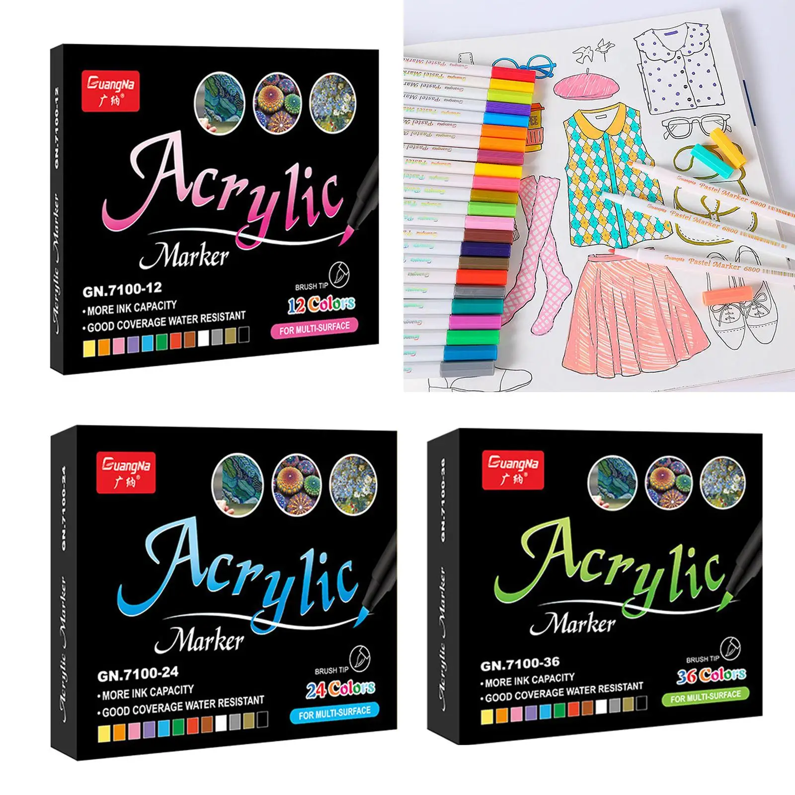 12/24/36 Colors Acrylic Paint Pens Permanent Marker Pens for Rock Wood Canvas Ceramic crafts, Kids Birthday Gift
12/24/36 Colors Acrylic Paint Pens Permanent Marker Pens for Rock Wood Canvas Ceramic crafts, Kids Birthday Gift
