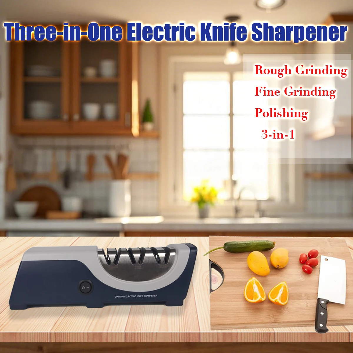 Fully Automatic Electric Knife Sharpener Fast Sharpening Tool for Household & Commercial Kitchen Use
Fully Automatic Electric Knife Sharpener Fast Sharpening Tool for Household & Commercial Kitchen Use