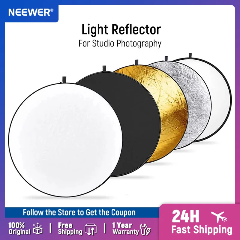 NEEWER Light Reflector Light Diffuser 5 in 1 Collapsible Multi Disc with Bag for Studio Photography Lighting Outdoor Lighting
NEEWER Light Reflector Light Diffuser 5 in 1 Collapsible Multi Disc with Bag for Studio Photography Lighting Outdoor Lighting