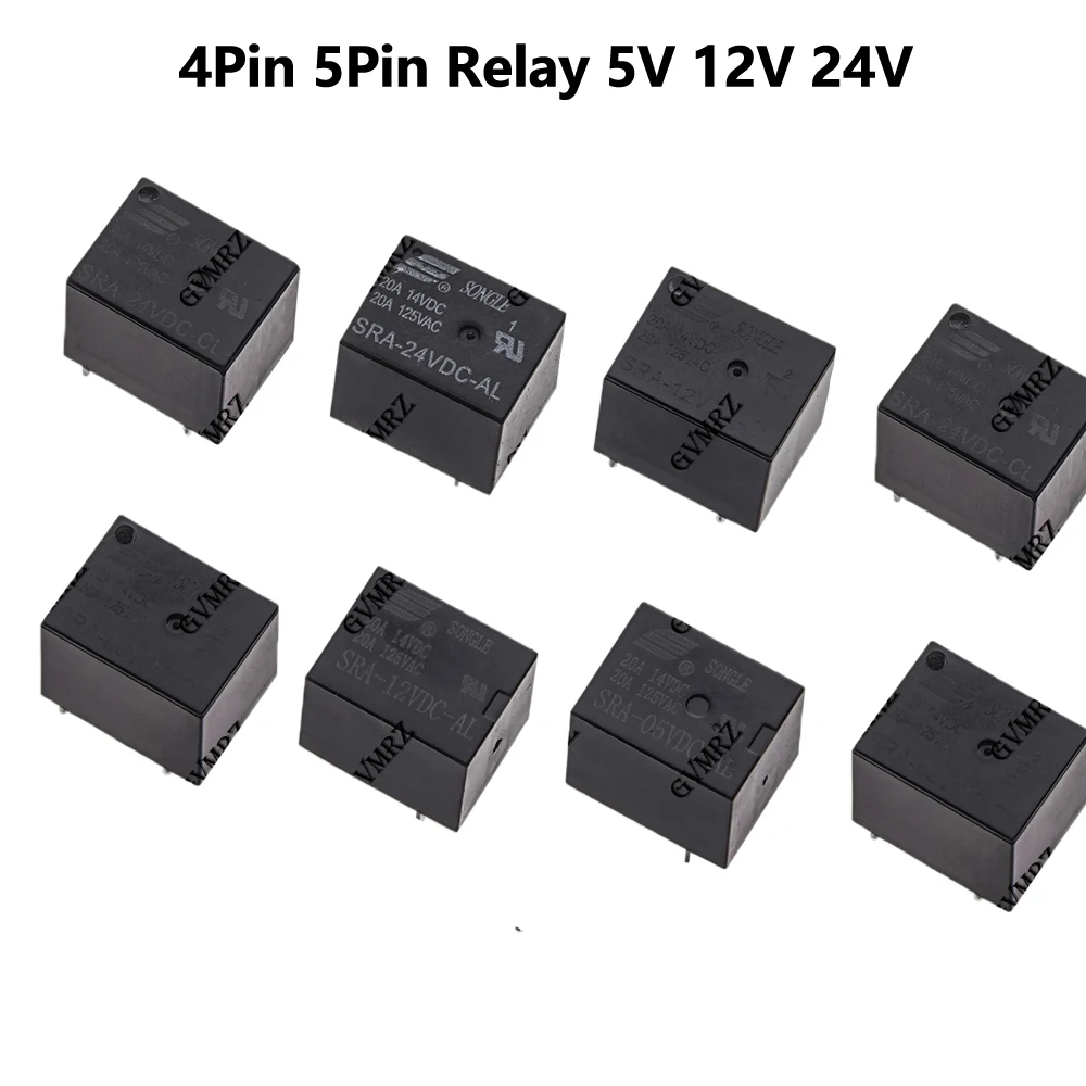 5PCS 4Pin 5Pin Relay PCB Type Black Automobile Relay SRA-05VDC-AL SRA-12VDC-CL SRA-24VDC-CL 5V 12V 24V 20A DC Power
5PCS 4Pin 5Pin Relay PCB Type Black Automobile Relay SRA-05VDC-AL SRA-12VDC-CL SRA-24VDC-CL 5V 12V 24V 20A DC Power
