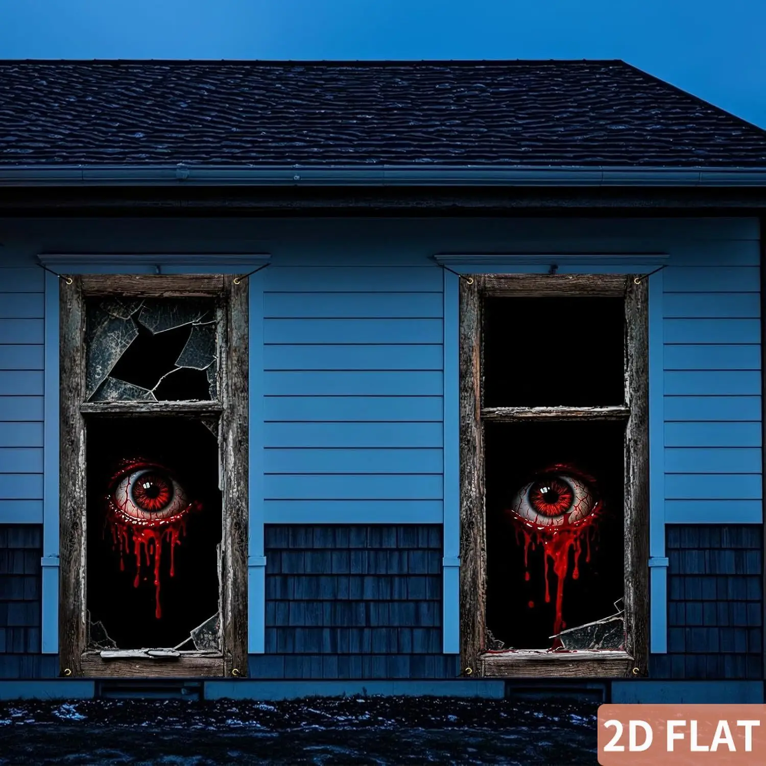 1 Pair 2D Flat Halloween Bloody Eyes Window Hanging Flag Decorations, 2PCS Halloween Curtain Banner, Scary Window Door Cover 
1 Pair 2D Flat Halloween Bloody Eyes Window Hanging Flag Decorations, 2PCS Halloween Curtain Banner, Scary Window Door Cover