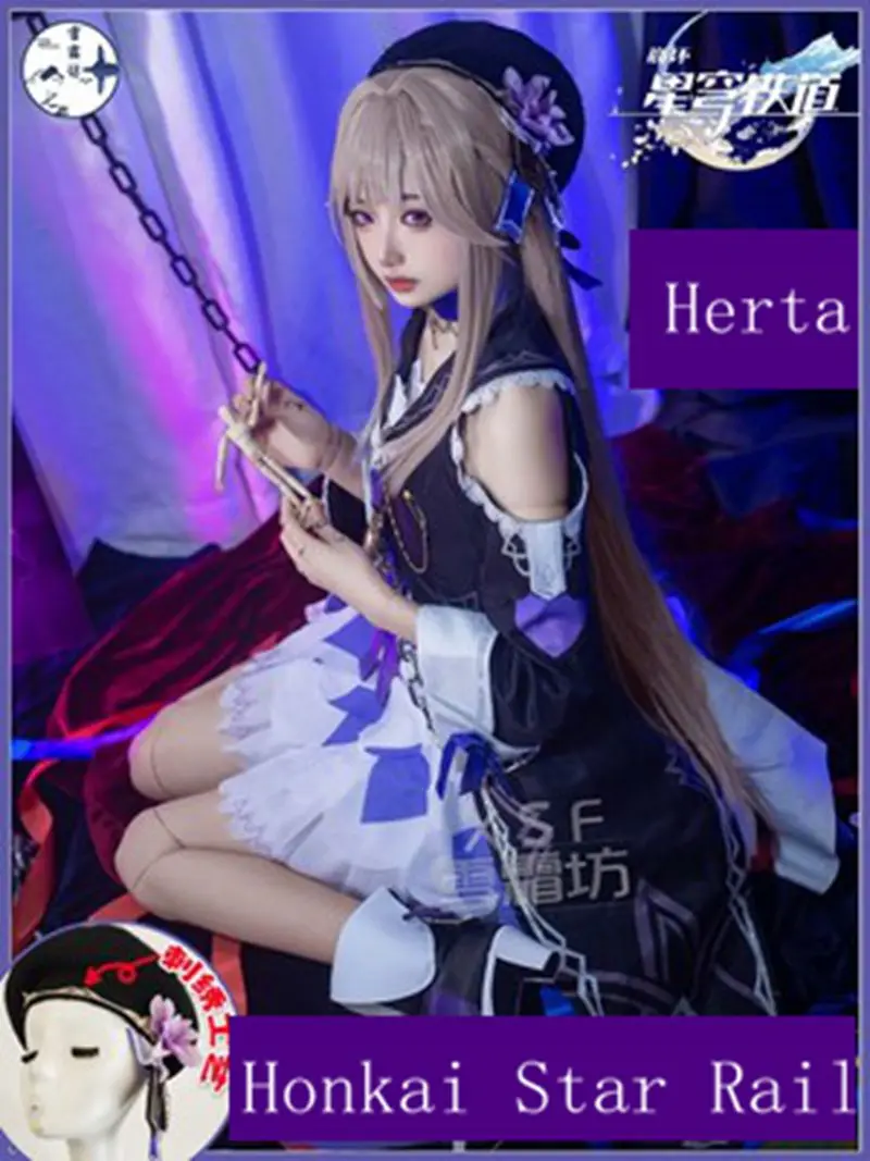 New Game Honkai Star Rail Herta Cospaly Theme Women's Anime Dresses Cute Cross-Dressing Loli Suit Binary Series Clothing
New Game Honkai Star Rail Herta Cospaly Theme Women's Anime Dresses Cute Cross-Dressing Loli Suit Binary Series Clothing