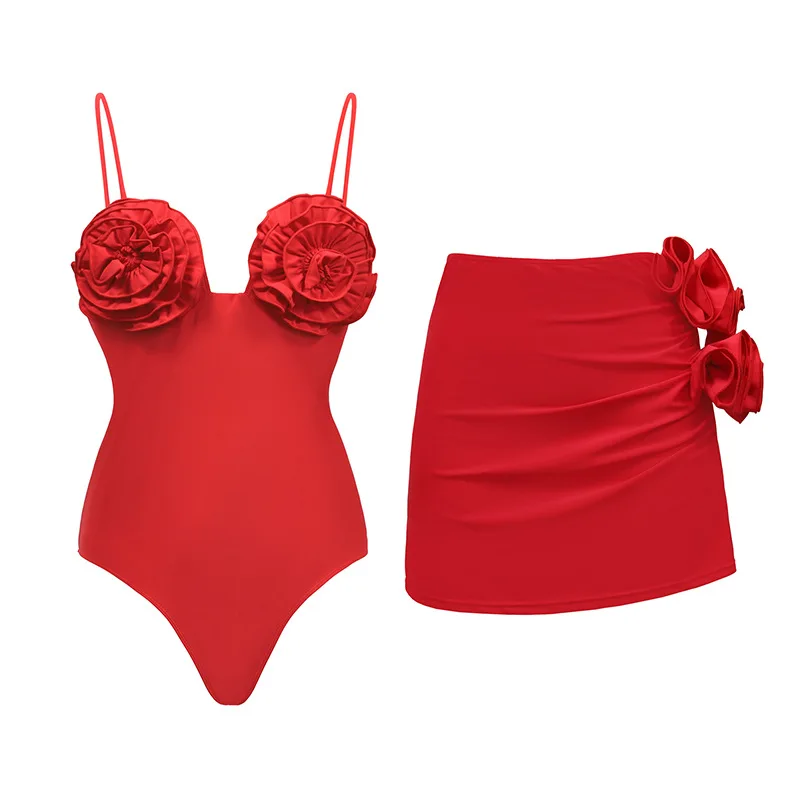 2024 European and American new one-piece swimsuit women's solid color floral sexy swimsuit
2024 European and American new one-piece swimsuit women's solid color floral sexy swimsuit