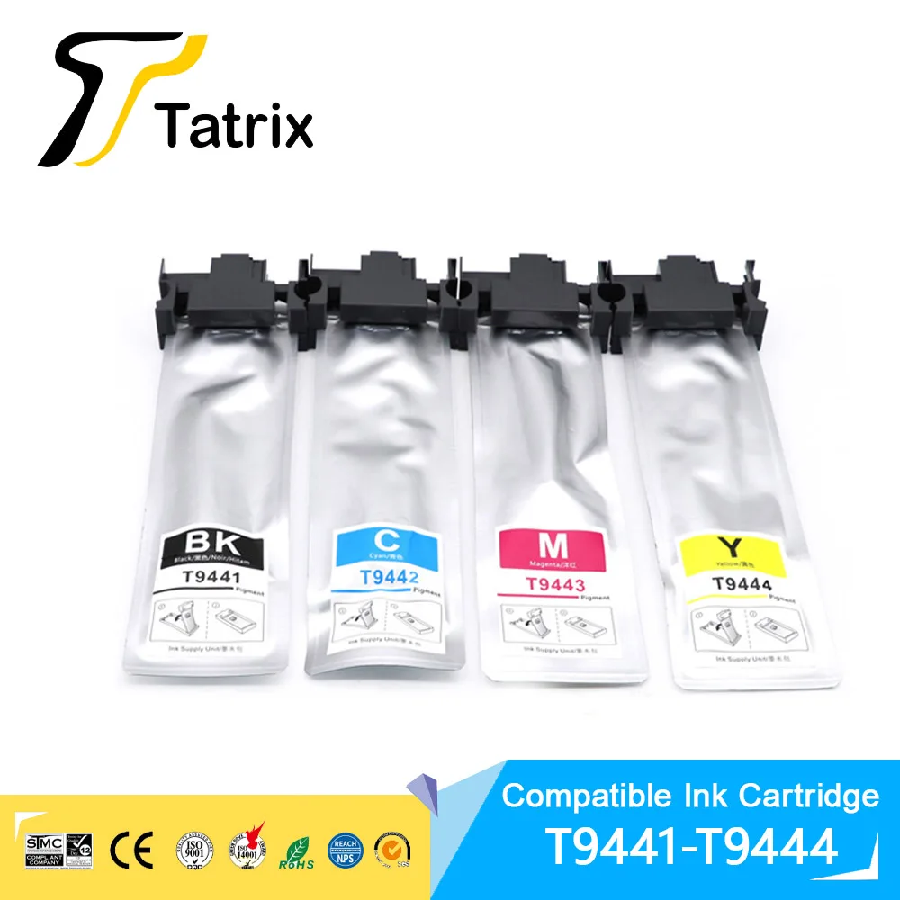 Совместимые картриджи Tatrix T9441 T9442 T9443 T9444 для Epson WorkForce Pro WF-C5210DW WF-C5290DW WF-C5710DWF WF-C5790DW
Совместимые картриджи Tatrix T9441 T9442 T9443 T9444 для Epson WorkForce Pro WF-C5210DW WF-C5290DW WF-C5710DWF WF-C5790DW