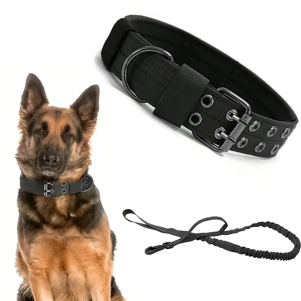 Tactical Dog Collar and Leash with Handle Military Adjustable Heavy Duty Metal Buckle Dog Collars Soft Nylon Training for Dogs
Tactical Dog Collar and Leash with Handle Military Adjustable Heavy Duty Metal Buckle Dog Collars Soft Nylon Training for Dogs
