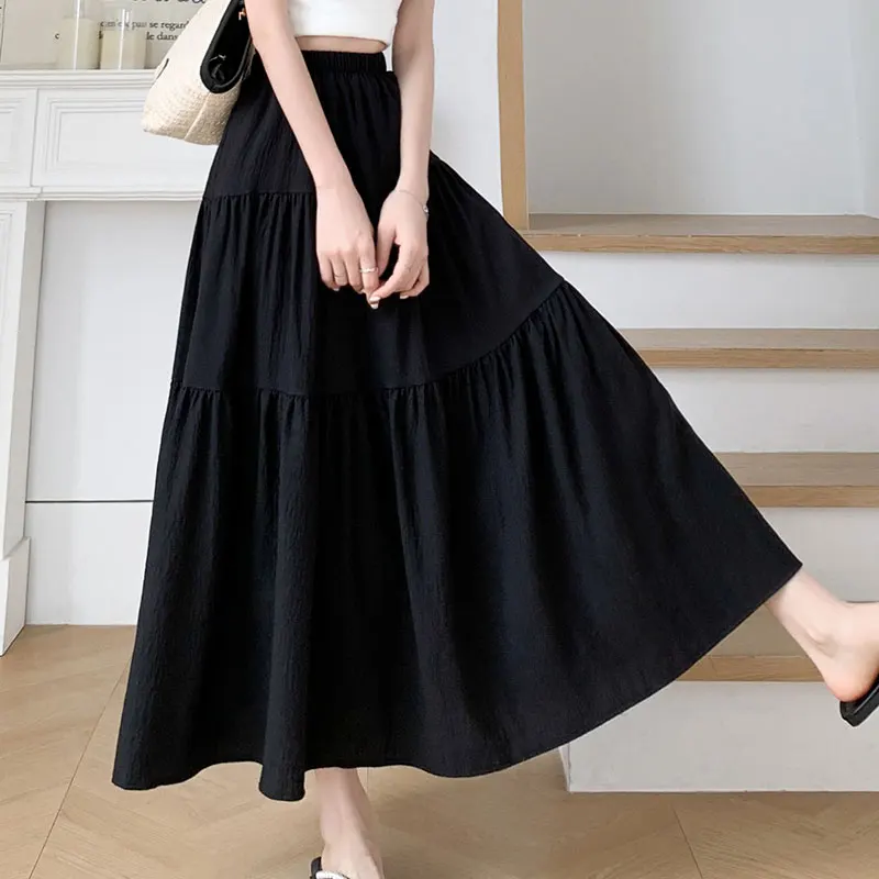 Korean Trendy Cake Skirt Women's 2025 New Summer Stretch High Waist Pleated Skirt Street Clothing Women Loose A- Line Long Skirt
Korean Trendy Cake Skirt Women's 2025 New Summer Stretch High Waist Pleated Skirt Street Clothing Women Loose A- Line Long Skirt