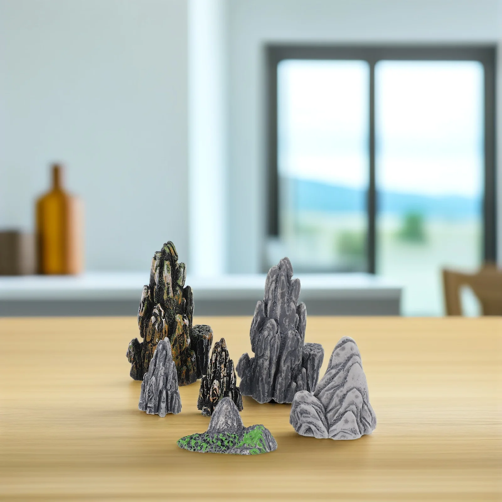 8pcs Mini Resin Rockery Fake Mountain Bonsai Garden Decor Accessory for Desk Room Aquarium Fish Tank Landscape
8pcs Mini Resin Rockery Fake Mountain Bonsai Garden Decor Accessory for Desk Room Aquarium Fish Tank Landscape