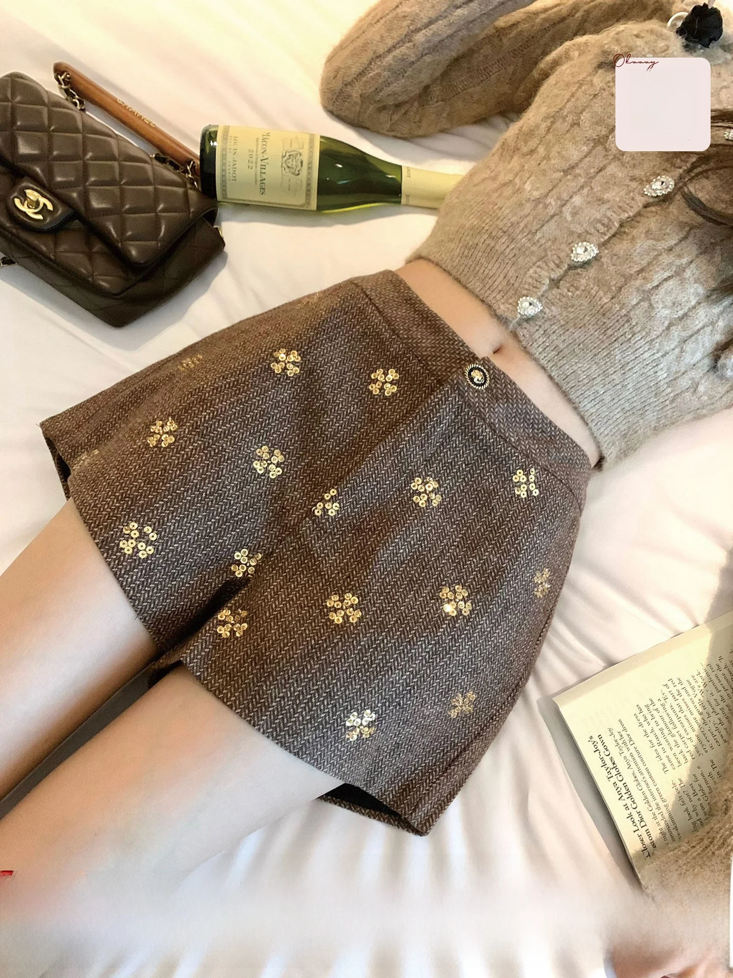 Брюки Okaaay Champagne Whisk с высокой талией и пайетками, винтажные, в стиле французского шика, повседневные, для женщин, осень-зима
Брюки Okaaay Champagne Whisk с высокой талией и пайетками, винтажные, в стиле французского шика, повседневные, для женщин, осень-зима