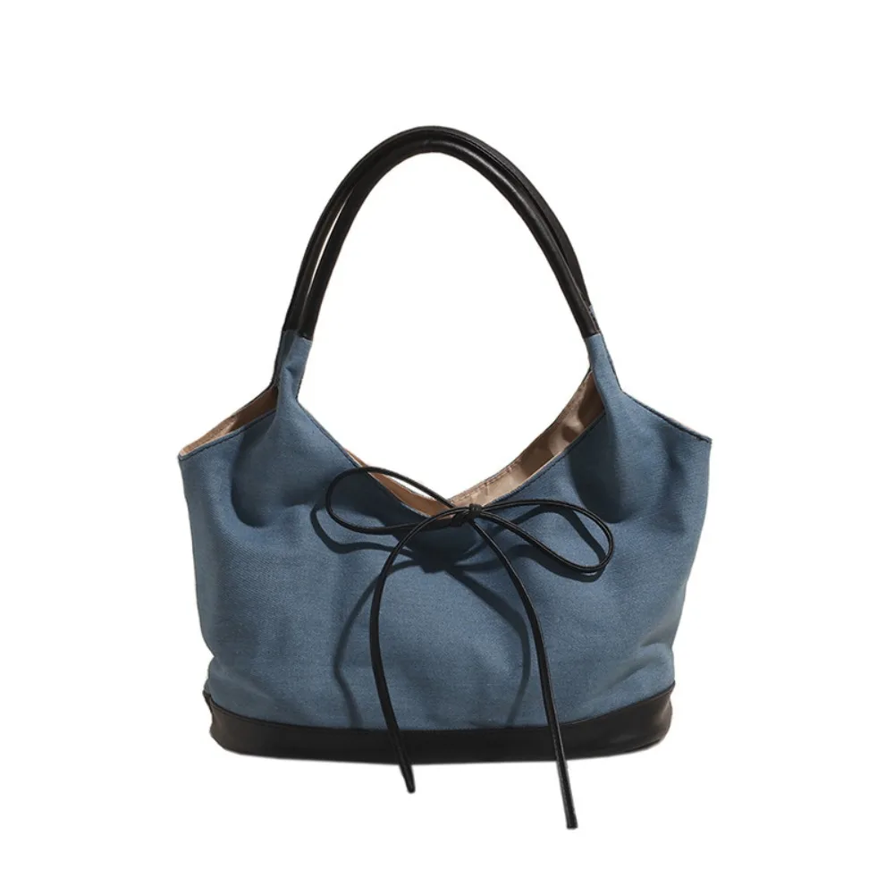 Fashion Korean Style Canvas Tote Bag Underarm Bag Pu Leather Cloth Bow Shoulder Bag Large Capacity Handbag Travel
Fashion Korean Style Canvas Tote Bag Underarm Bag Pu Leather Cloth Bow Shoulder Bag Large Capacity Handbag Travel