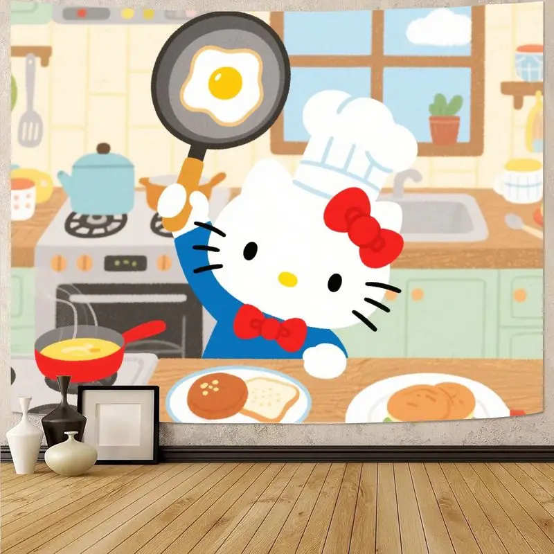 1 шт. Sanrio Hello Kitty Chef Cooking Egg Гобелен Kawaii Кухня Настенное искусство Современный полиэстер Декор для спальни Гостиная Подарок для
1 шт. Sanrio Hello Kitty Chef Cooking Egg Гобелен Kawaii Кухня Настенное искусство Современный полиэстер Декор для спальни Гостиная Подарок для
