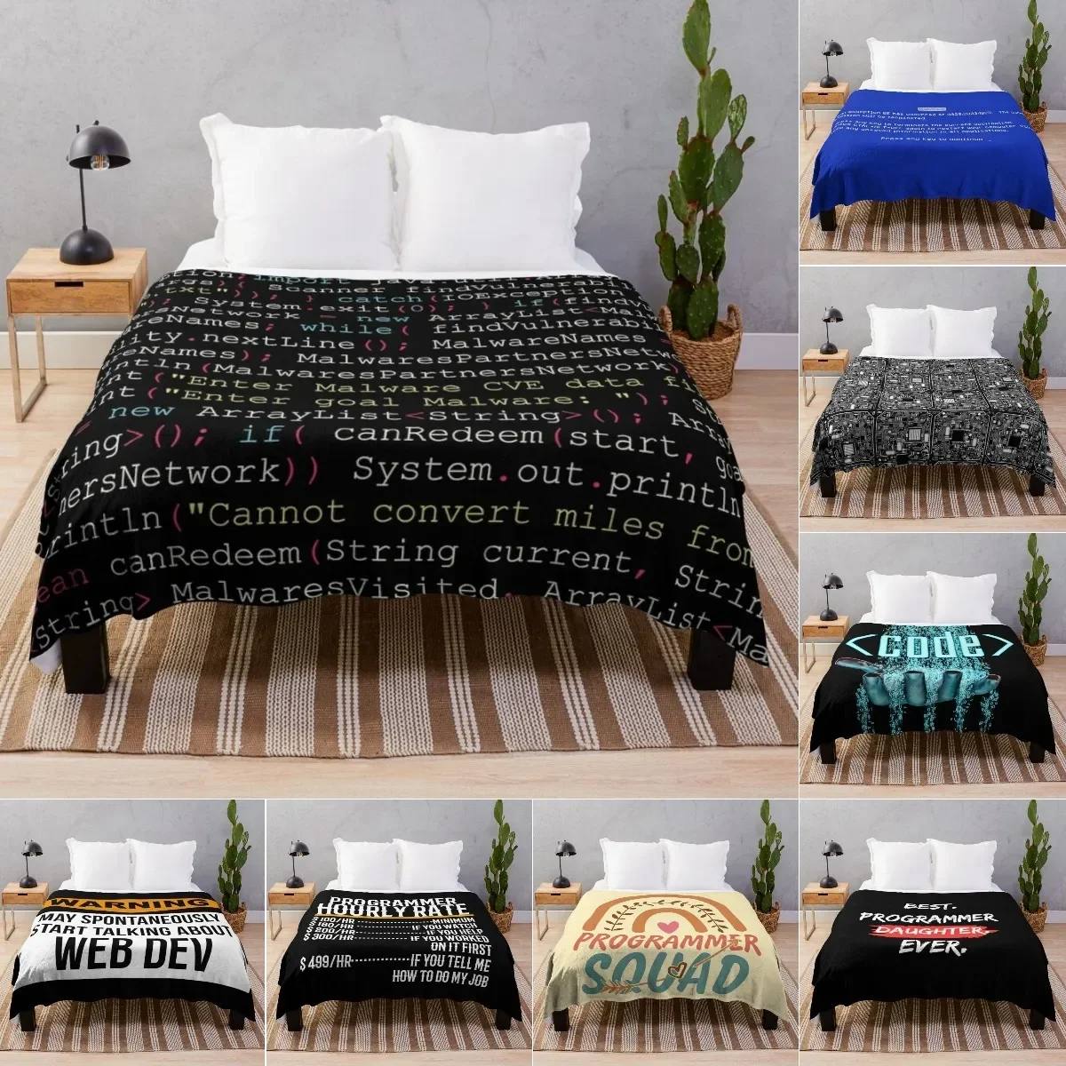 Programmer Computer Code Flannel Throw Blankets for Bed Couch Sofa Office Camping Funny Cozy for Father Adult Programmer Gift
Programmer Computer Code Flannel Throw Blankets for Bed Couch Sofa Office Camping Funny Cozy for Father Adult Programmer Gift