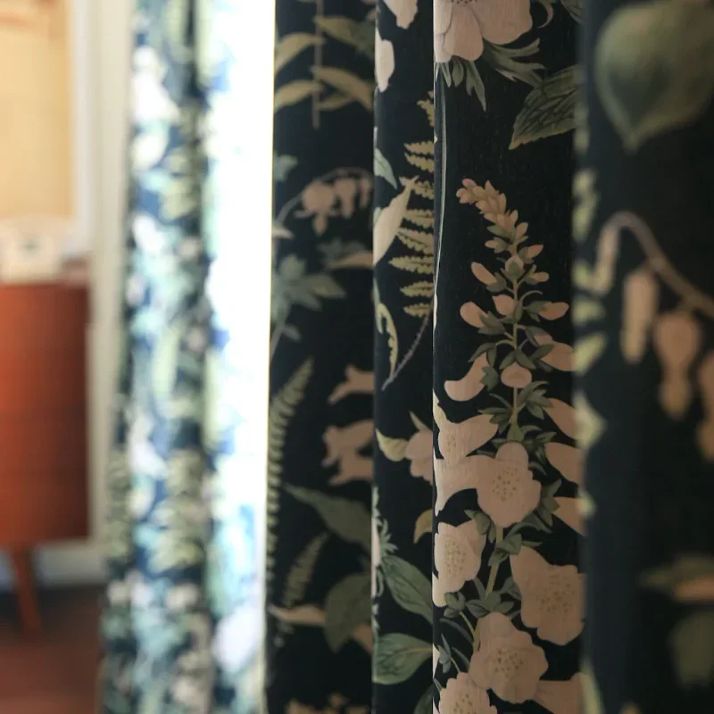 Dark Blue Plant Print Pastoral Style Thickened Blackout Curtains Customized Finished Product For Living Room Bedroom Balcony
Dark Blue Plant Print Pastoral Style Thickened Blackout Curtains Customized Finished Product For Living Room Bedroom Balcony