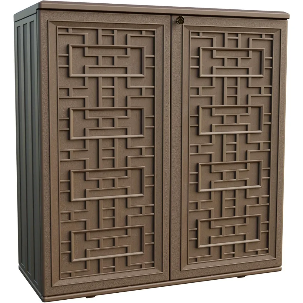 Indoor Outdoor Storage Cabinet Waterproof with 1 Shelf, Plastic Outdoor Storage Cabinets for Patio/Garden/Backyard, Size 34.3''L
Indoor Outdoor Storage Cabinet Waterproof with 1 Shelf, Plastic Outdoor Storage Cabinets for Patio/Garden/Backyard, Size 34.3''L