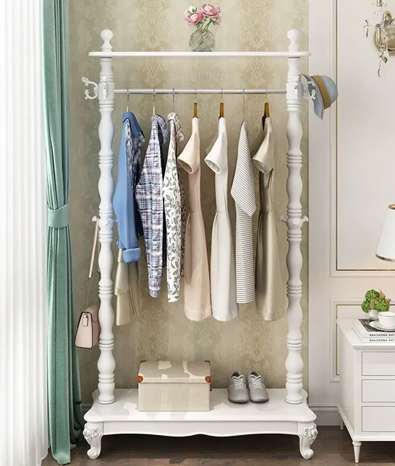 Bedroom Furniture Coat Rack Floor Standing Hanger for Living Room Wood Clothes Hanger Wardrobe European style
Bedroom Furniture Coat Rack Floor Standing Hanger for Living Room Wood Clothes Hanger Wardrobe European style