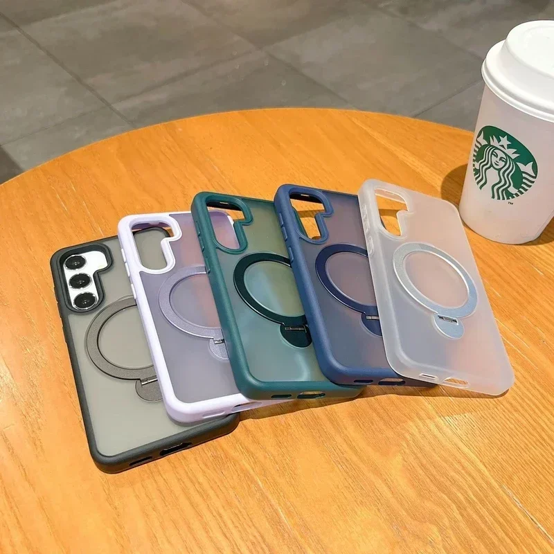 Suitable for Samsung S24Ultra/S24Plus Magnetic Holder Mobile Phone Case S24 Frosted Allinclusive Anti fall Protective Cover
Suitable for Samsung S24Ultra/S24Plus Magnetic Holder Mobile Phone Case S24 Frosted Allinclusive Anti fall Protective Cover