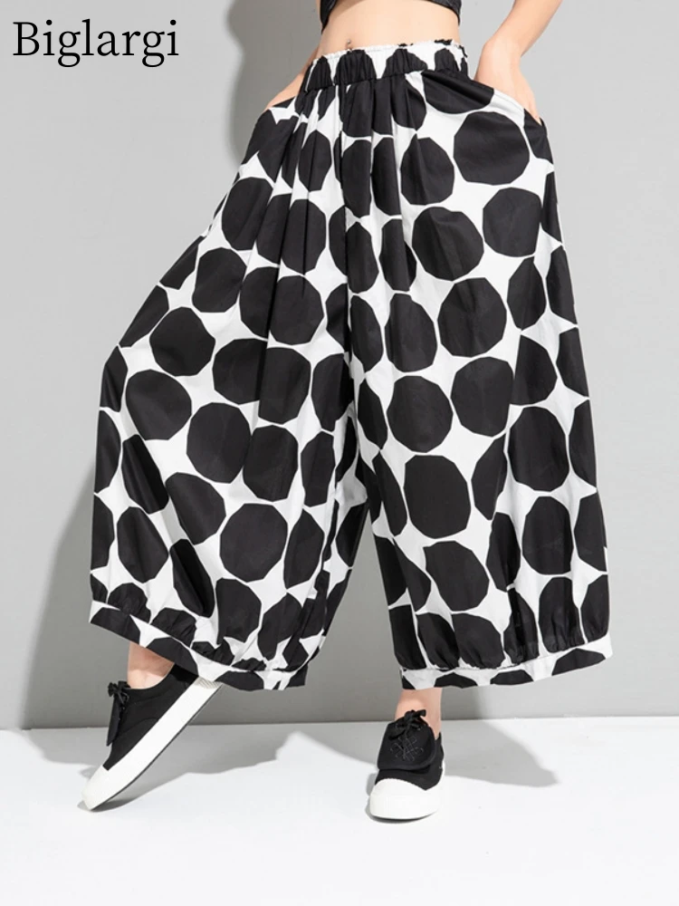 Polka Dot Summer Pants Women Fashion Elastic High Waist Ladies Trousers Wide Leg Pants Loose Casual Oversized Woman Pants
Polka Dot Summer Pants Women Fashion Elastic High Waist Ladies Trousers Wide Leg Pants Loose Casual Oversized Woman Pants