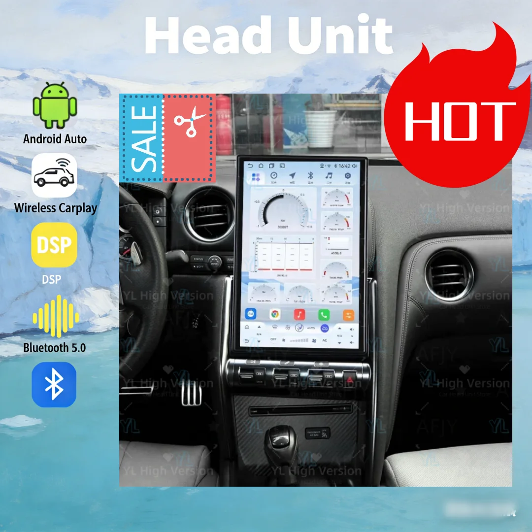 14.5" Android Auto Wireless Carplay For Nissan GT-R GTR 2009-2017 LHD RHD Smart GPS Car Radio Stereo Player DSP Tape Recorder BT
14.5" Android Auto Wireless Carplay For Nissan GT-R GTR 2009-2017 LHD RHD Smart GPS Car Radio Stereo Player DSP Tape Recorder BT