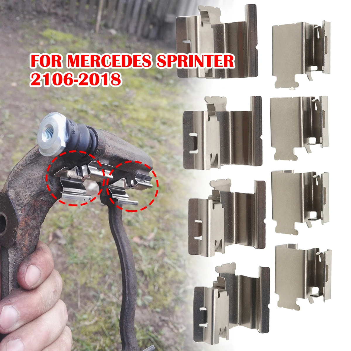 Car Front Left Right Brake Pad Fitting Shoe Hardware Shims Repair Kit Replacement Accessories Fit For MERCEDES SPRINTER 2006-18
Car Front Left Right Brake Pad Fitting Shoe Hardware Shims Repair Kit Replacement Accessories Fit For MERCEDES SPRINTER 2006-18