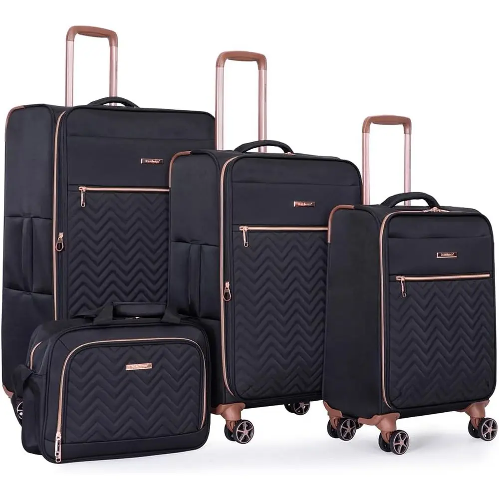 Expandable Lightweight Suitcase Set with Double Spinner Wheels (16/20/24/28), Black
Expandable Lightweight Suitcase Set with Double Spinner Wheels (16/20/24/28), Black