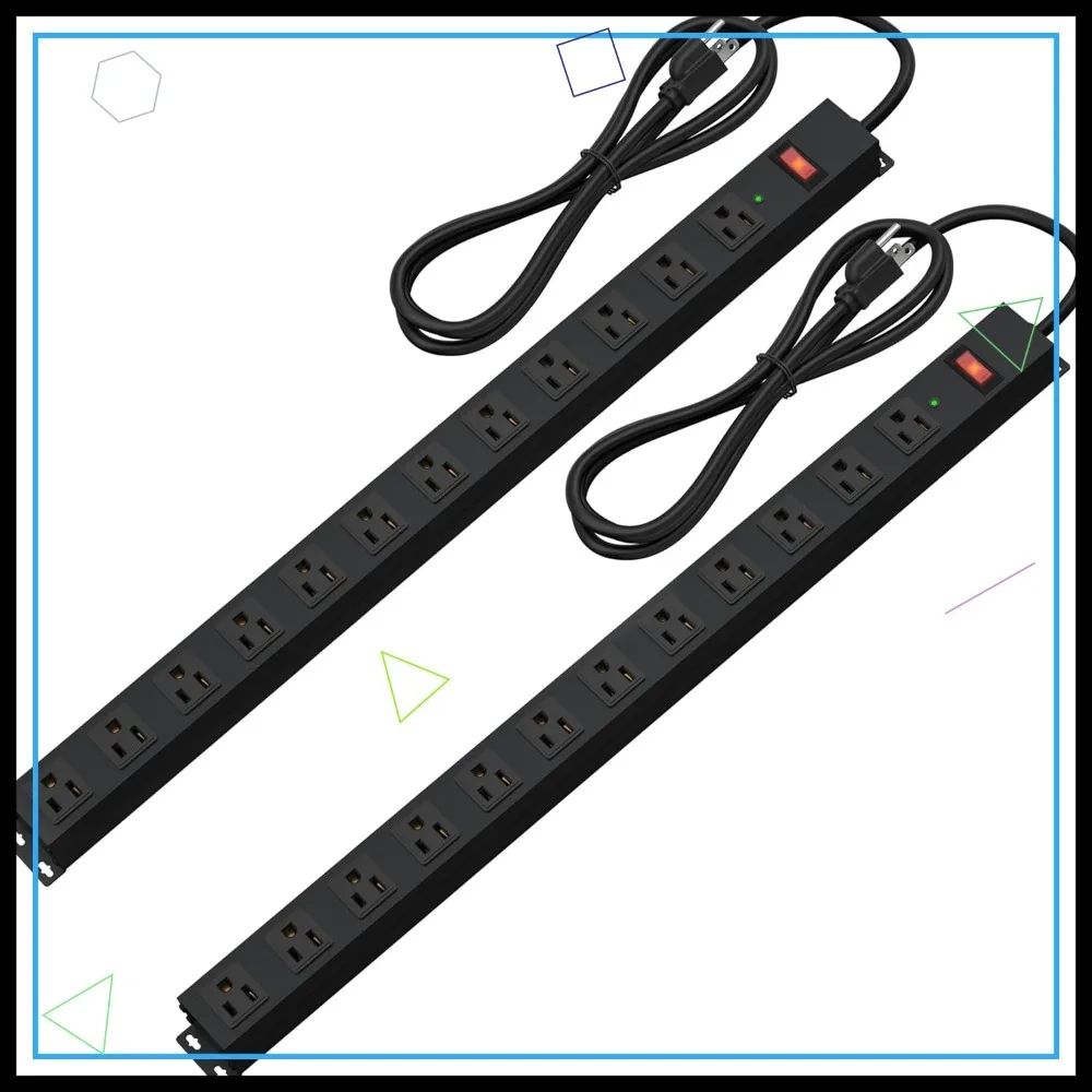 12 Outlet Surge Protector Power Strip, 2100J, 6FT Cord, Wide Spaced, Overload Protection, Heavy Duty for Workshop (2 Pack)
12 Outlet Surge Protector Power Strip, 2100J, 6FT Cord, Wide Spaced, Overload Protection, Heavy Duty for Workshop (2 Pack)