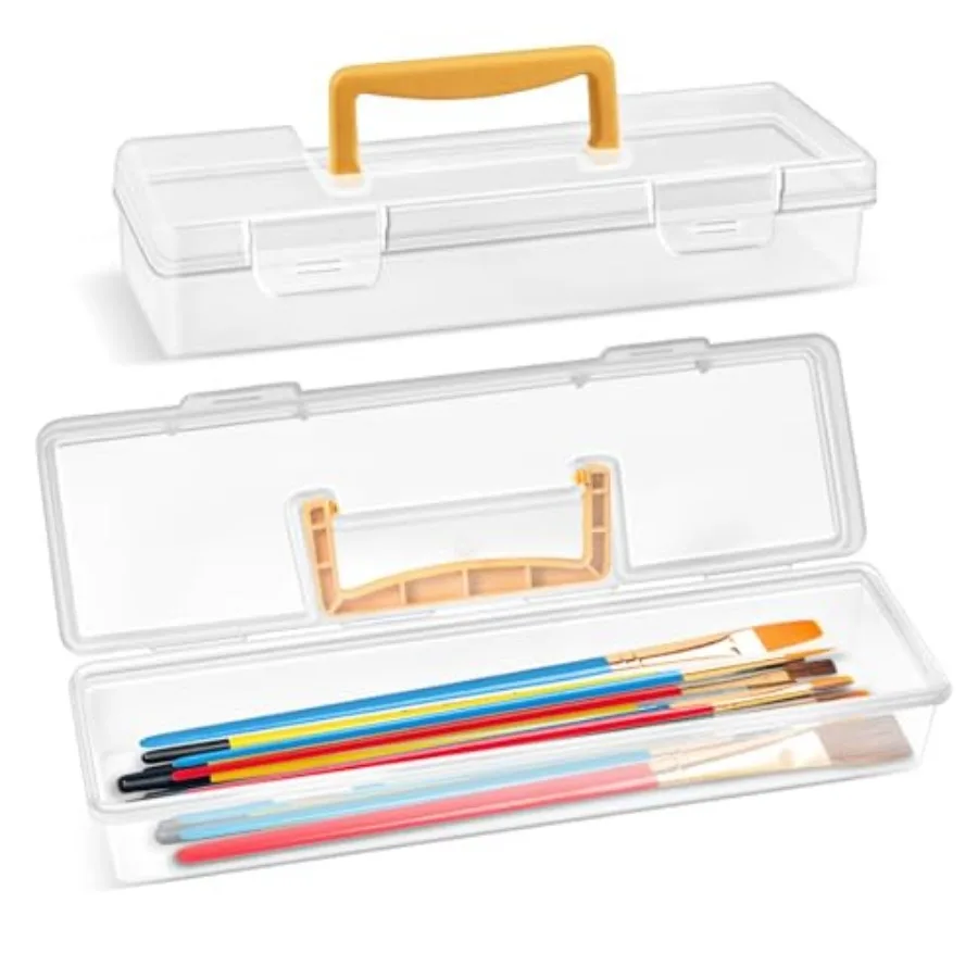 2 Pack Paint Brush Case - Portable Long Brush Storage Box, Holder
2 Pack Paint Brush Case - Portable Long Brush Storage Box, Holder