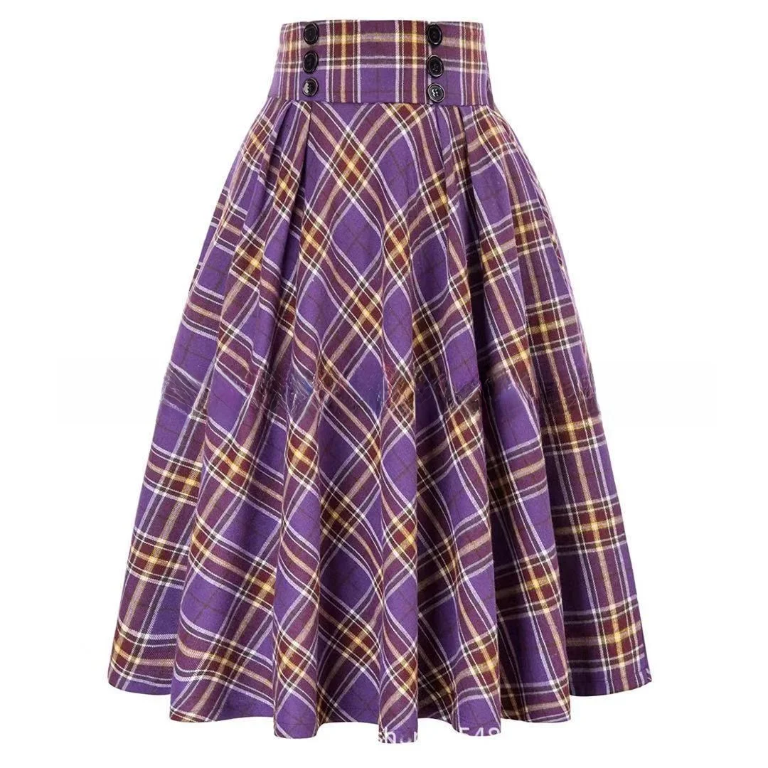 New 24 Large Flounce ter Ne Midi Skirt Women's Plaid Decorative Skirts Spring Season mid Length Umbrella Skirt
New 24 Large Flounce ter Ne Midi Skirt Women's Plaid Decorative Skirts Spring Season mid Length Umbrella Skirt