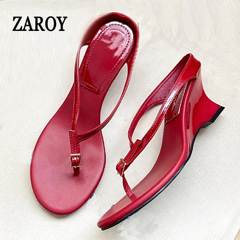 Luxury Designer Wedge Women's Flip Flops Slippers 6cm High Heel Clip Toe Sandals Fashion Buckle Red Chunky Slides шлепки женские
Luxury Designer Wedge Women's Flip Flops Slippers 6cm High Heel Clip Toe Sandals Fashion Buckle Red Chunky Slides шлепки женские
