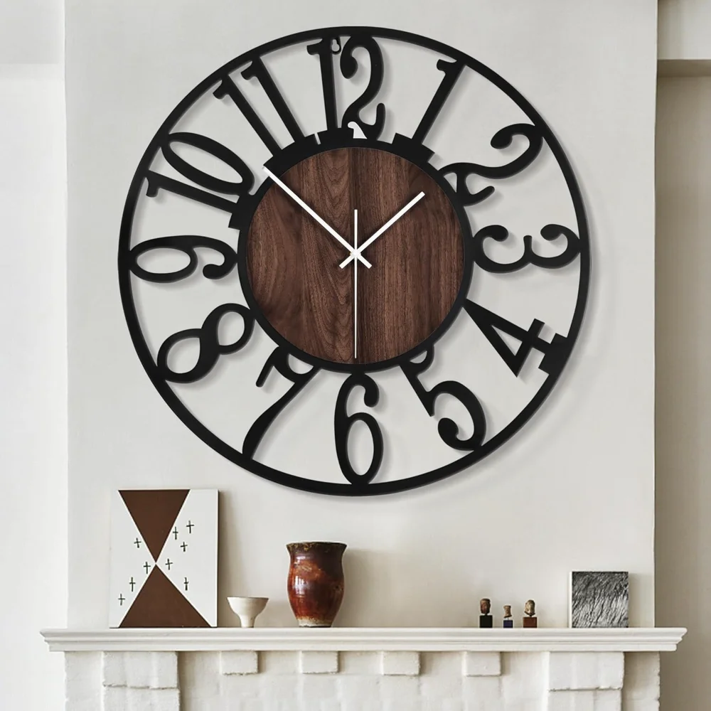 Large Wall Clocks for Living Room,Silent,Non Ticking,Battery Operated Oversized Vintage Round Modern Wood Wall Clocks
Large Wall Clocks for Living Room,Silent,Non Ticking,Battery Operated Oversized Vintage Round Modern Wood Wall Clocks