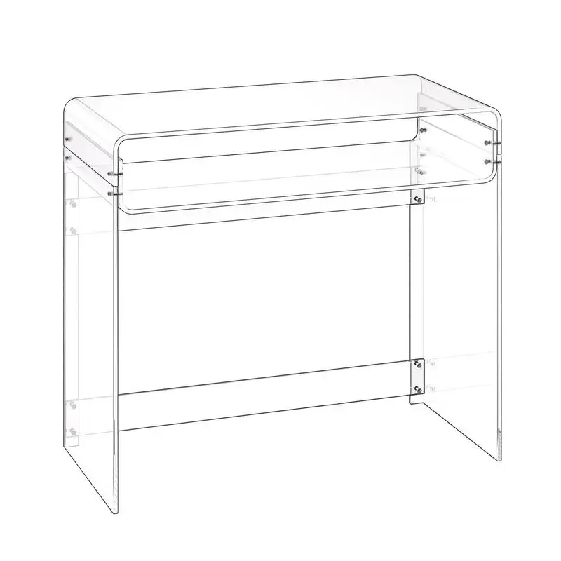 Acrylic Table, 2 Tiers Clear End Table with Storage Shelf, Modern Rectangle Acrylic Side Desk, Transparent Thick Desk Nightstand for Bedroom, Office, Living Room, 15.7 x 33.5 x 29.5 in (Clear)
Acrylic Table, 2 Tiers Clear End Table with Storage Shelf, Modern Rectangle Acrylic Side Desk, Transparent Thick Desk Nightstand for Bedroom, Office, Living Room, 15.7 x 33.5 x 29.5 in (Clear)