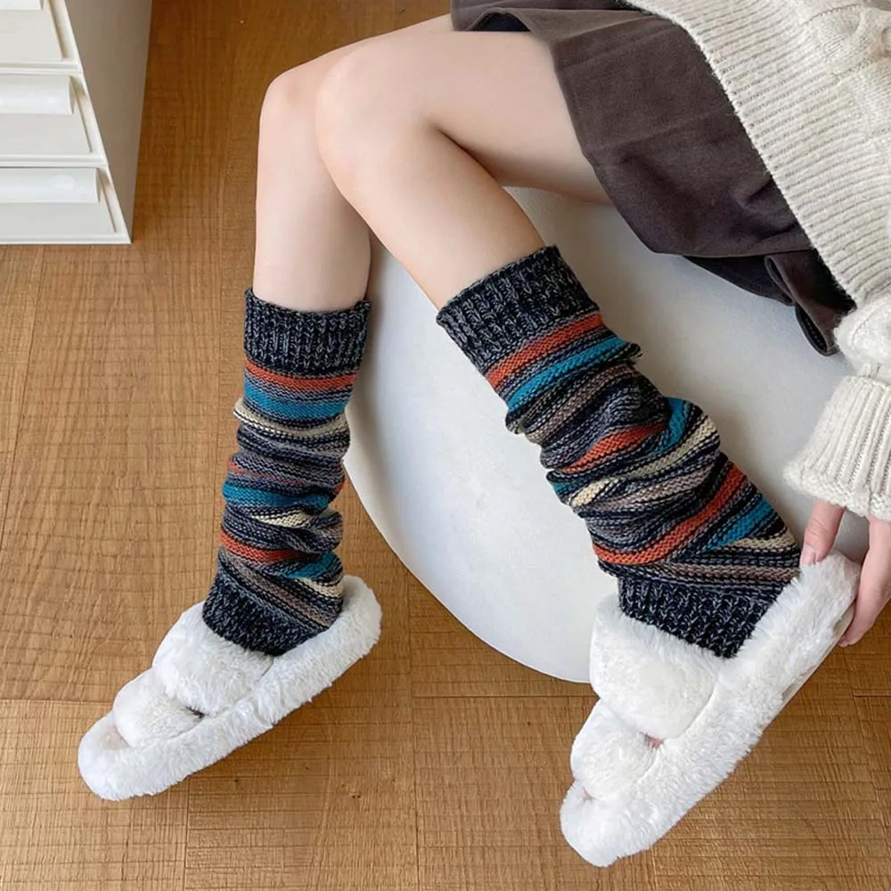 Knitted Foot Cover Wool Women Leg Warmers Coarse Knit Protector Leg Warm Socks Warm Boots Stripe Knee Cover Women
Knitted Foot Cover Wool Women Leg Warmers Coarse Knit Protector Leg Warm Socks Warm Boots Stripe Knee Cover Women