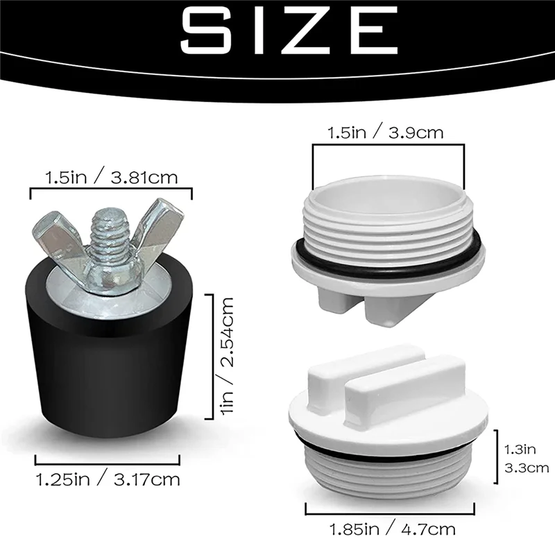 Eco-f2 Pcs 1.5Inch Pool Winterizing Plugs Rubber Expansion Plugs with 2 Pcs 1.5Inch Threaded Pool Return Winterizing
Eco-f2 Pcs 1.5Inch Pool Winterizing Plugs Rubber Expansion Plugs with 2 Pcs 1.5Inch Threaded Pool Return Winterizing
