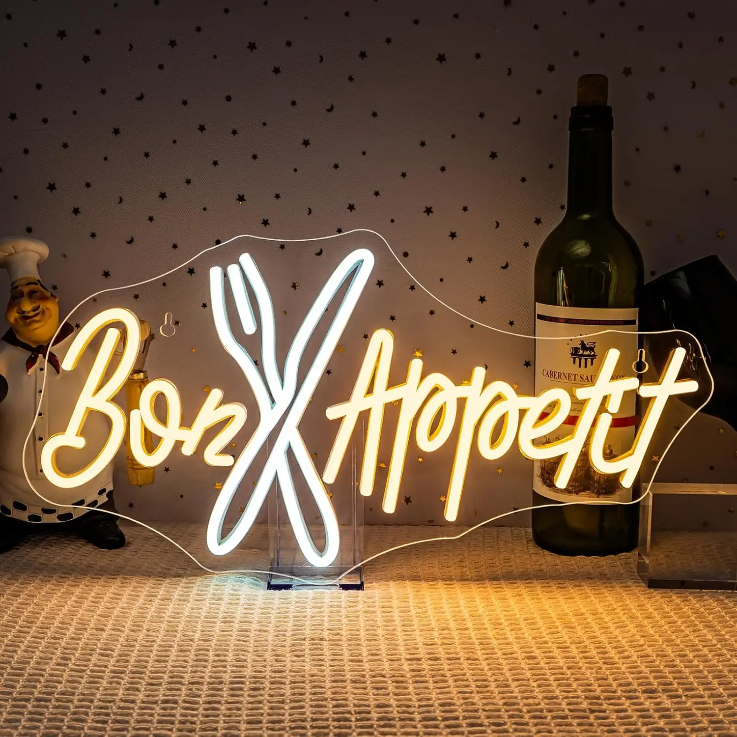 Bon Appétit Neon Sign Good Appetite LED Neon Light USB Power for Bedroom Bar Hotel Kitchen Party Home Club Wall Decor Gift Idea
Bon Appétit Neon Sign Good Appetite LED Neon Light USB Power for Bedroom Bar Hotel Kitchen Party Home Club Wall Decor Gift Idea