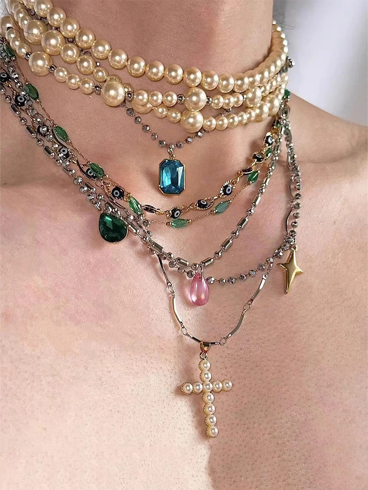 ZHUHE Multi-layer Pearl Necklace Neo-Gothic Style For Women Men's Jewelry Accessories Party Gifts
ZHUHE Multi-layer Pearl Necklace Neo-Gothic Style For Women Men's Jewelry Accessories Party Gifts