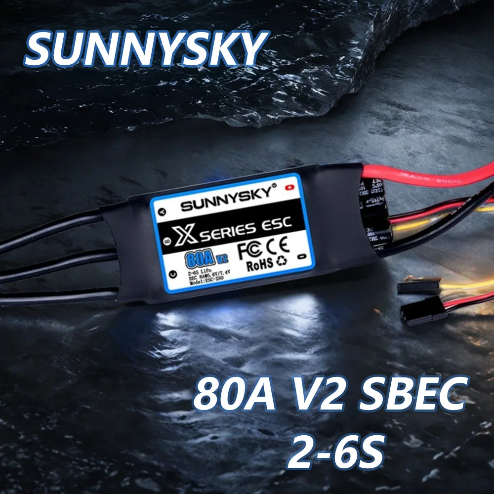 SUNNYSKY 80A V2 2S-4S Brushless ESC With UBEC for 3D RC Airplanes KT Aircraft Wing Culvert
SUNNYSKY 80A V2 2S-4S Brushless ESC With UBEC for 3D RC Airplanes KT Aircraft Wing Culvert