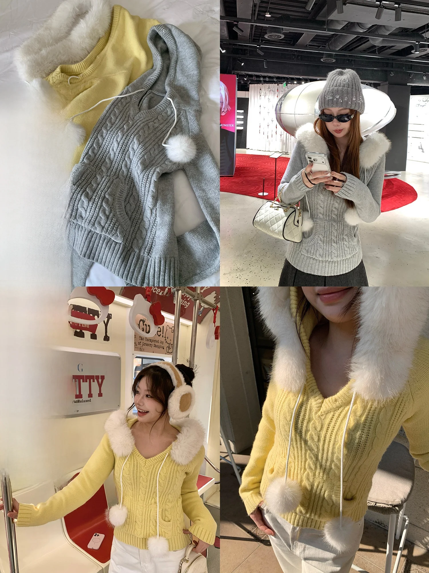 Wildly Spicy Nordic Wed plus Size Sweater Jaet Women's Sweet Sle Detachable Fur Collar V-Ne Knitted Outerwear
Wildly Spicy Nordic Wed plus Size Sweater Jaet Women's Sweet Sle Detachable Fur Collar V-Ne Knitted Outerwear