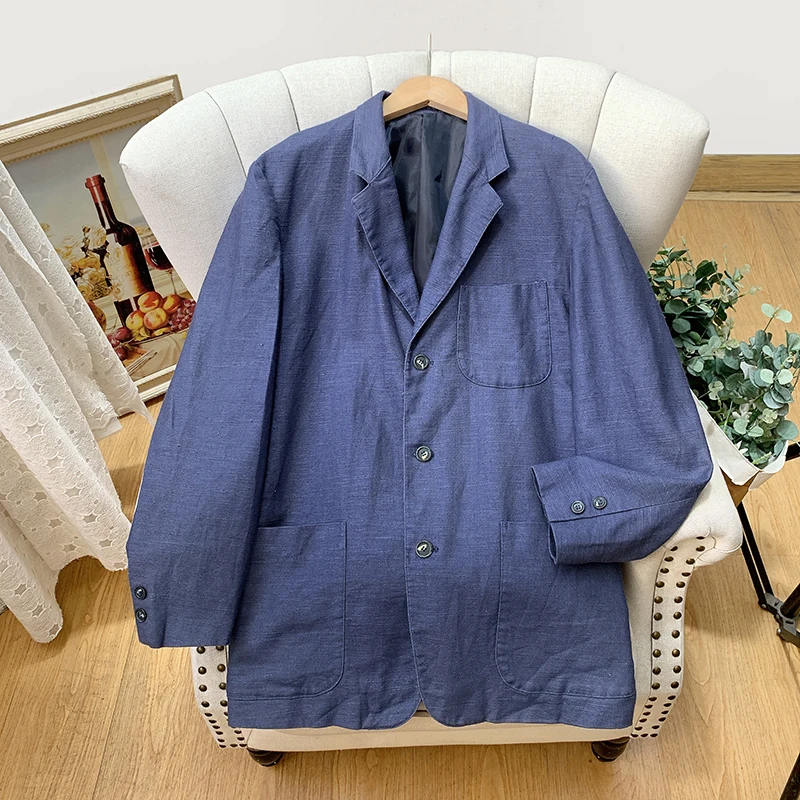 Мужской костюм из льна и хлопка в стиле ретро: повседневный пиджак для весны и осени, городской стиль, длинный рукав, приталенный крой, на одной пуговице
Мужской костюм из льна и хлопка в стиле ретро: повседневный пиджак для весны и осени, городской стиль, длинный рукав, приталенный крой, на одной пуговице