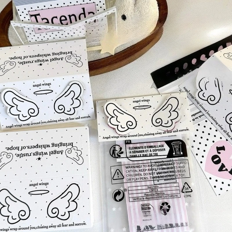10pc/set 10*10cm Ins Korean Fashion Black White Wing Card Header DIY Decorative Tag for Gift Wrapping Packaging Fixing Label
10pc/set 10*10cm Ins Korean Fashion Black White Wing Card Header DIY Decorative Tag for Gift Wrapping Packaging Fixing Label