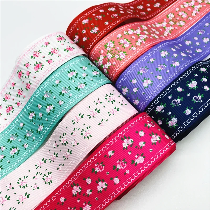 5yards/Lot 38mm Grosgrain Ribbon Printing Flower Ribbon For Hair Bow Party Christmas Wedding Decoration DIY Gift Wrapping
5yards/Lot 38mm Grosgrain Ribbon Printing Flower Ribbon For Hair Bow Party Christmas Wedding Decoration DIY Gift Wrapping